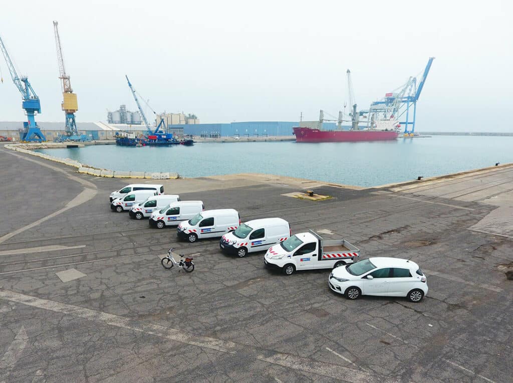 Flotte véhicules électriques port de Sète