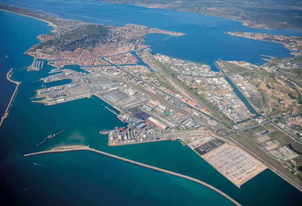 Vue aérienne port de Sète-Fontignan